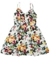 Emerald Sundae Womens Floral Fit & Flare Dress