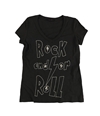 dirty violet Girls Rock And Or Roll Graphic T-Shirt black XS