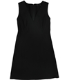 Theory Womens Solid V-Neck Shift Dress