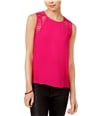 Lily Black Womens Cutout Pullover Blouse fus M