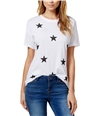 Carbon Copy Womens Sequined Embellished T-Shirt white M