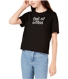 Carbon Copy Womens Out of Office Embellished T-Shirt black XS