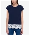 Tommy Hilfiger Womens Lace Contrast Basic T-Shirt
