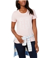 Tommy Hilfiger Womens Snow Drift Graphic T-Shirt pink S