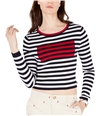 Tommy Hilfiger Womens Ribbed Flag Pullover Sweater