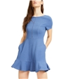 Speechless Womens Ruffle A-line Dress blueberry XS