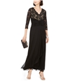 Jessica Howard Womens Ruched Gown Dress