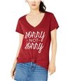 Love Tribe Womens Sorry Not Sorry Graphic T-Shirt burgundy S