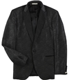 0909 Mens Two Tone One Button Blazer Jacket black 44