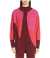 St. John Womens Colorblocked Cardigan Sweater pink P