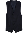 Michael Kors Mens Plaid Five Button Vest blue 40