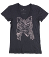 Heritage 1981 Womens Cat With Bowtie Graphic T-Shirt