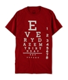 Everydaze My Birthday Mens Eye Chart Graphic T-Shirt red S