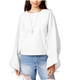 J.O.A. Womens Cotton Oversized Button Up Shirt white L