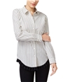 Kensie Womens Tassel Button Up Shirt wcm M