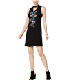 Kensie Womens Embroidered A-Line Dress