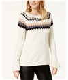 Kensie Womens Knit Fair Isle Pullover Sweater