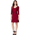 Kensie Womens Embroidery A-line Shift Dress cabernetcombo XS