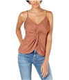 Socialite Womens Twist Front Pullover Blouse rust M