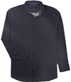 Kenneth Cole Mens The Mobility Woven Button Up Shirt blue L