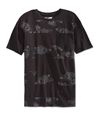 Retrofit Mens Floral Stripe Graphic T-Shirt blk S