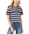 Rules of Etiquette Womens Boxy Striped Polo Shirt navyhtrgry M