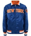 STARTER Mens New York Knicks Satin Varsity Jacket nyk L