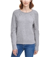 Calvin Klein Womens Fringe Trim Pullover Sweater gray XS