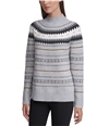 Calvin Klein Womens Mock-Neck Pullover Sweater gray XL