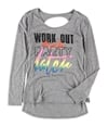 Material Girl Womens Work Out Now Graphic T-Shirt