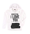 Material Girl Womens Knit Hoodie Sweatshirt brightwhite XS