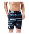 Newport Blue Mens Striped Palm Swim Bottom Board Shorts