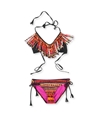 Raisins Womens Tribal Fringe 2 Piece Bikini