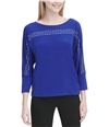 Calvin Klein Womens Embellished Pullover Blouse, TW5