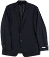 Calvin Klein Mens Windowpane Two Button Blazer Jacket nvywht 40