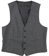 Calvin Klein Mens Windowpane Four Button Vest gray 38