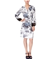 Kobi Womens Silk Lace A-line Dress bluemulti XS