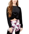 Material Girl Womens Twist-Front Pullover Sweater black L