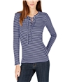 Michael Kors Womens Lace Up Pullover Blouse medblue XL