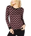 Michael Kors Womens Chevron Pullover Sweater purple L