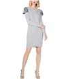 Michael Kors Womens Sequined Shoulder Sweater Dress