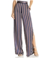 CAMI NYC Womens Striped Wide Leg Casual Trouser Pants navy L/34