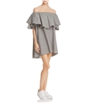 MLM Label Womens Ruffle Tunic Dress blkgingm XS