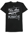 Majestic Mens We Are All Kings Graphic T-Shirt black M