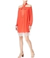 Michael Kors Womens Lace-Hem Off-Shoulder Dress