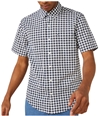 Free Assembly Mens Checkered Button Up Shirt blue XS