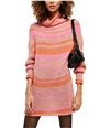 Free People Womens Striped Tunic Sweater pink XS