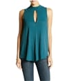 Free People Womens Faye Ribbed Tank Top turquoise XS