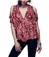 Free People Womens Amour Abstract Pullover Blouse