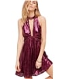 Free People Womens Film Noir Sequined A-Line Tank Top Dress